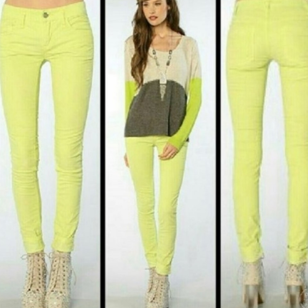 Free People | 🍋 Lemon Skinny Corduroy Jeans (Long)